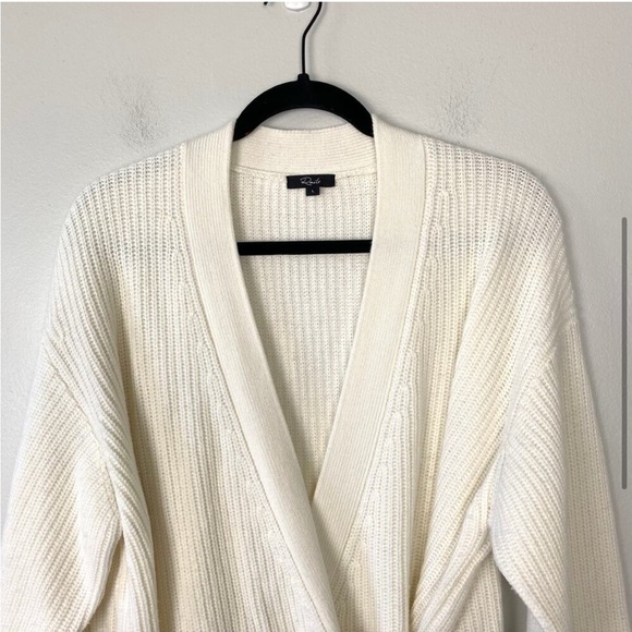 Rails Nora Cardigan Wrap Sweater Tie Waist Merino Wool Blend Cashmere Size Large - Picture 2 of 12